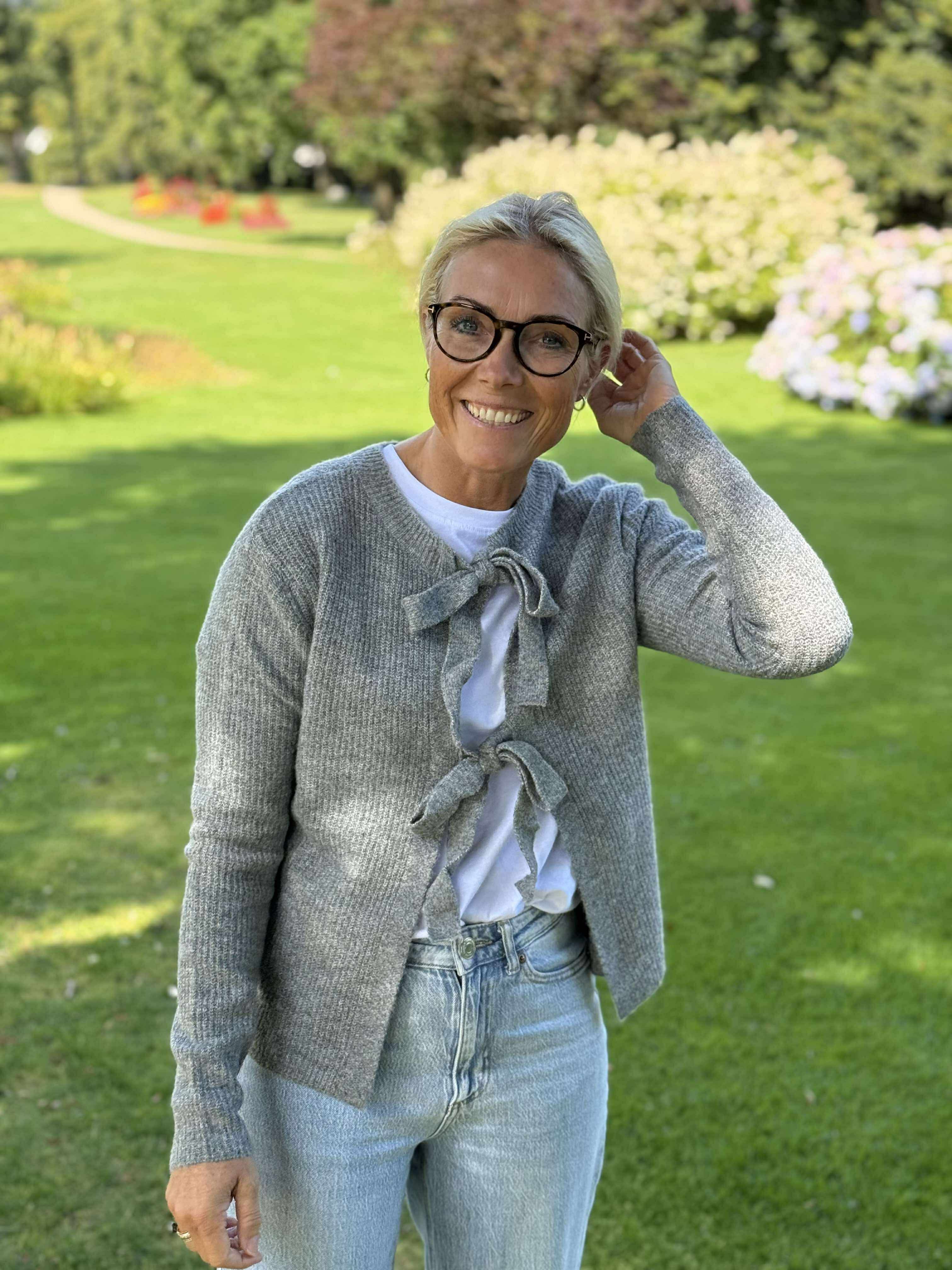 PCSILLY Knit Cardigan - Medium Grey Melange